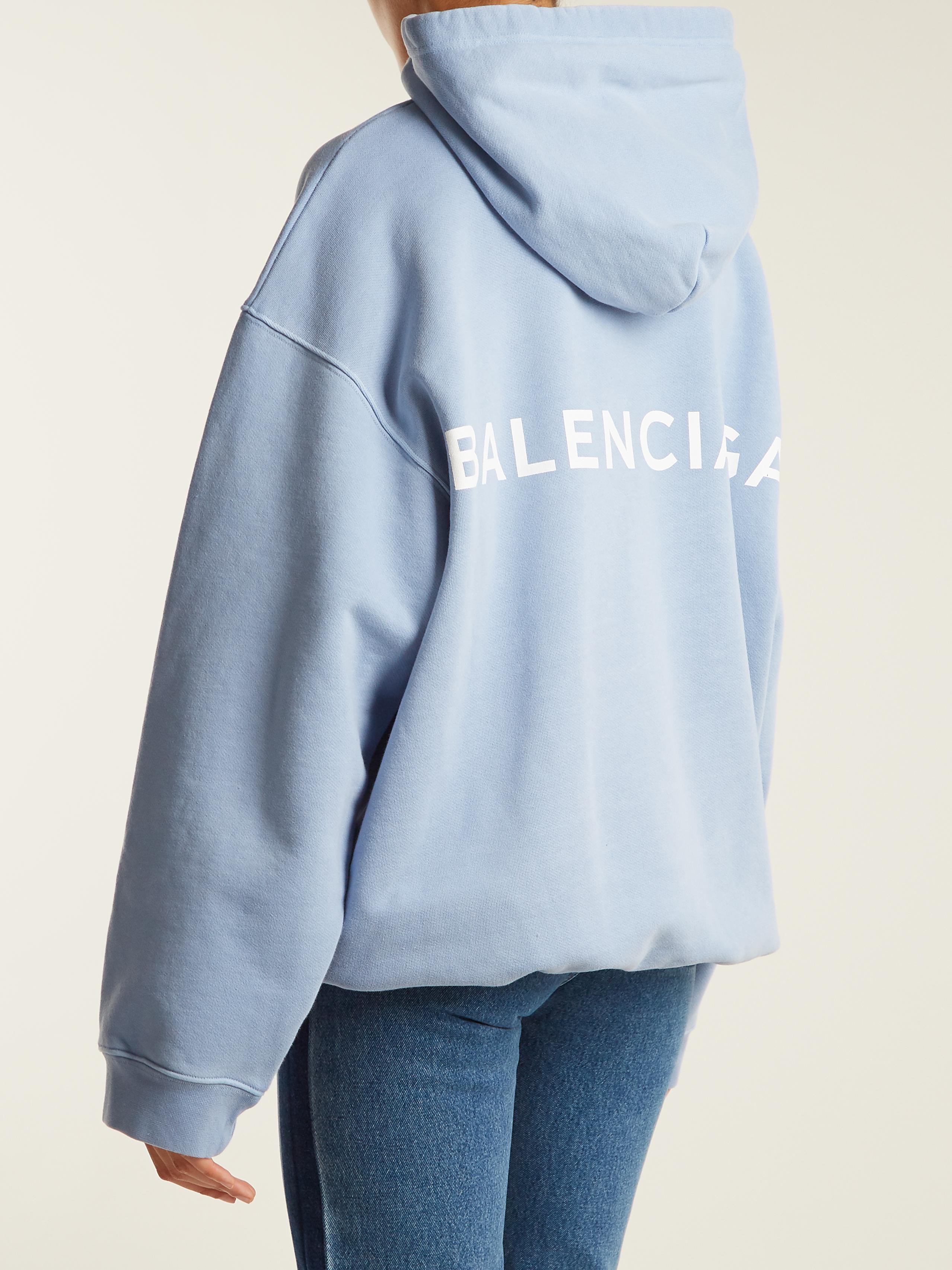 Baby blue hot sale balenciaga sweater